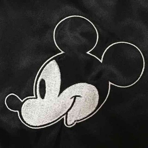 ディズニー ミッキーマウス スカジャン 日本地図 未使用タグ付き 美品 サイズM Disney ミッキーマウス 日本地図 両面刺繍 スカジャン 古着 M