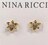 NINA RICCIニナリッチ●ロゴ入りフラワーイヤリング●ゴールド