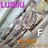 込み★LUSIIU★七分袖柄巻き風ロングワンピース★F★