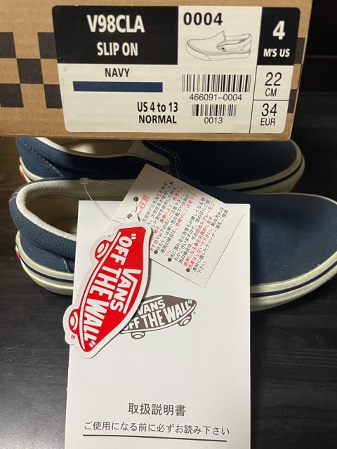 VANS V98CLA SLIP ON NAVY oY@Xb|@lCr[@22cm fB[X@AJW@XP{[@T[tn