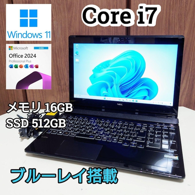 NEC LaVie Corei7 16GB SSD512GB u[C Windows11 Office2024 J   PC{/Ӌ@ 