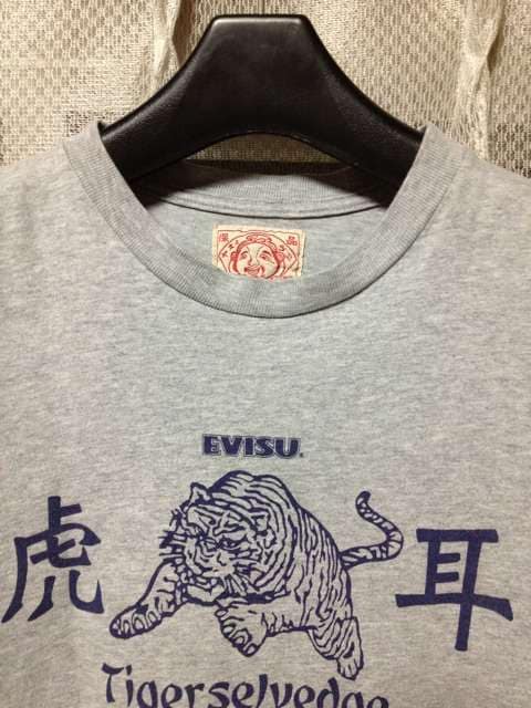 EVISU エヴィス エビス 虎耳 プリント半袖Tシャツ Sサイズ36