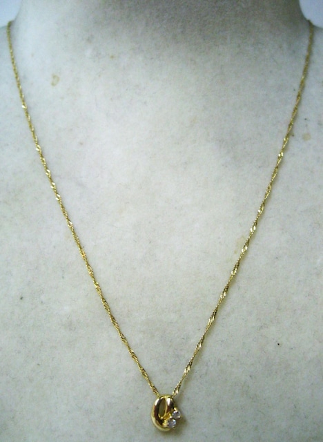 K18 18 XN[ lbNX _C2v` 0.02ct 38cm  ANZT[/v 