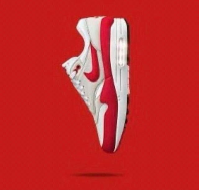 NIKE AIR MAX 1 ANNIVERSARY Red 2017 28.5cm iCL GA }bNX Ajo[T[  uh 