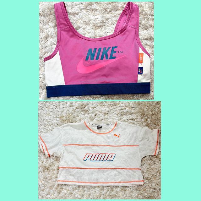 PUMA NIKE ヨガウェア セット NIKE PUMA 2点セット トレーニング ヨガウェア スポーツブラ T