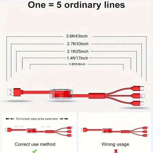 520~MFI 3-in-1 USB[dP[u   USBfoCXɑΉ郆jo[T|[^u[d bh