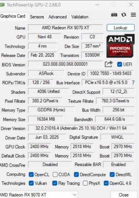 yQ[~OPCzRyzen7 7800X3D RX9070XT 32GB SSD1TB 1000W y zCgz  PC{/Ӌ@ 
