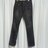 LOUNGE LIZARD ユーズド加工 裾ファスナー デニムパンツ サイズ1 黒 ブラック ラウンジリザード ジーンズ ジーパン