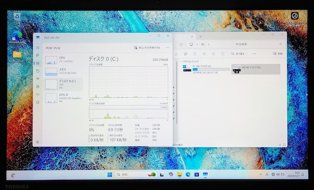 TOSHIBA dynabook Corei7 8GB SSD256GB u[C Windows11 Office  PC{/Ӌ@ 