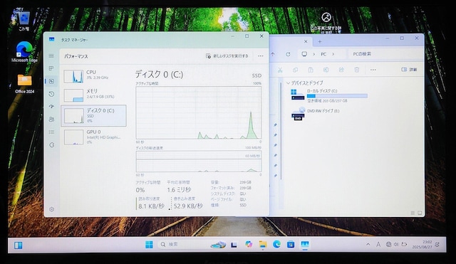 Lenovo Corei5 8GB SSD256GB Office2024 DVD Windows11 WebJ  PC{/Ӌ@ 