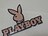 ●懐かしのPLAYBOY プレイボーイ 軽量ABS製 凹凸仕様 CH/BLACK エンブレム 新品
