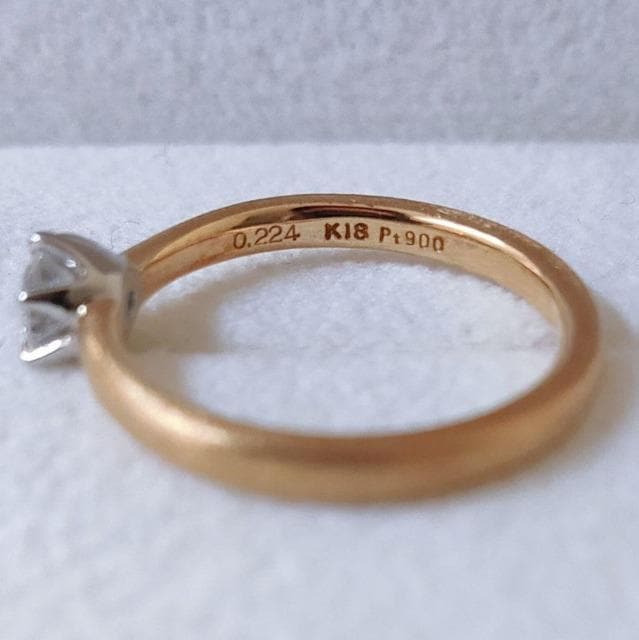 agete AKbg _Ch O K18YG Pt900 0.224ct F VS-2  uh 