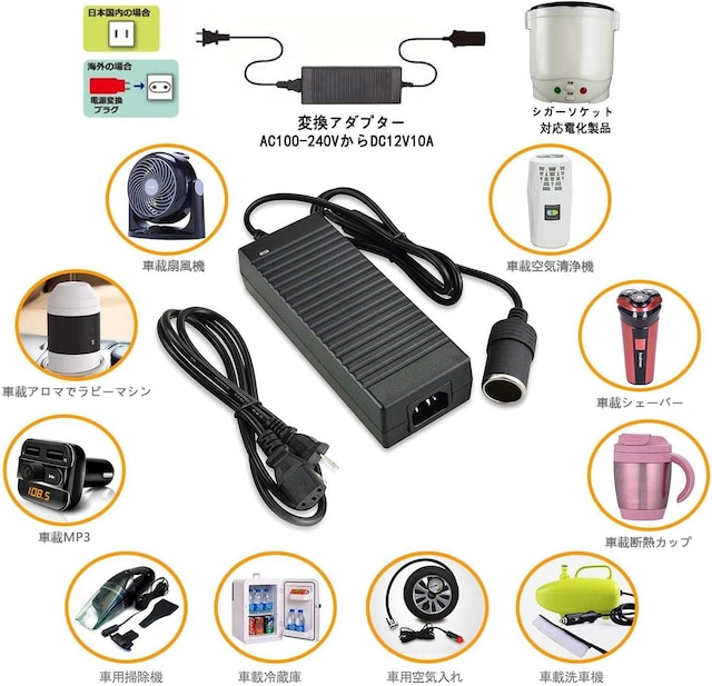 AC/DC ϊA_v^[ 12V 10A 120w  ƒŃJ[pig ƒpA_v^ Ro[^[ J[pi 120W  /oCN