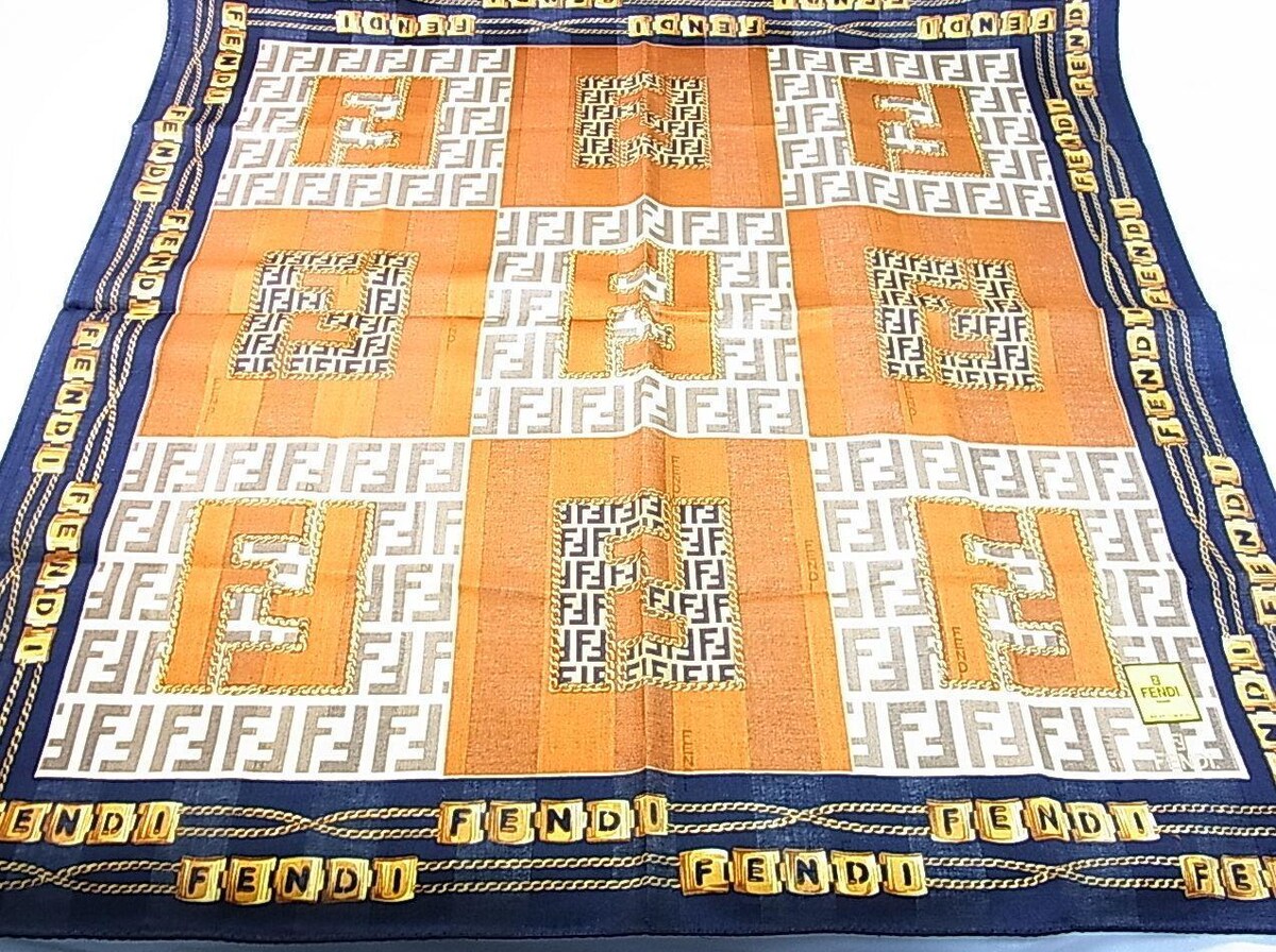 FENDI - 箱付きフェンディ定番ダブルズッカ柄シルク混大判