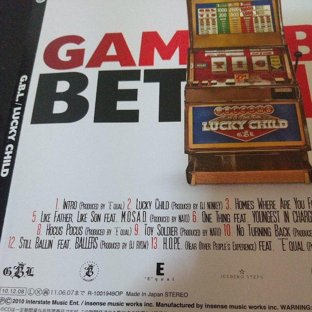 G.B.L.wLucky ChildxDj Ryow AK-69 "E"qual  CD/DVD/rfI 