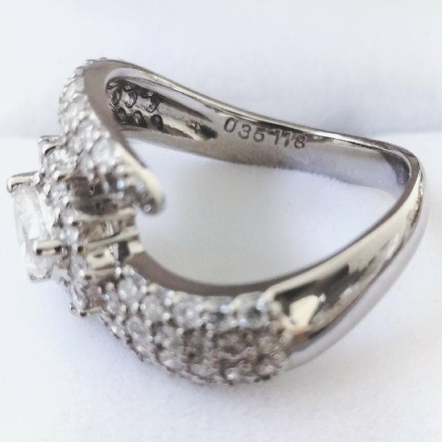 _Ch pF O Pt900 1.18ct 0.35ct 8.8g  ANZT[/v 