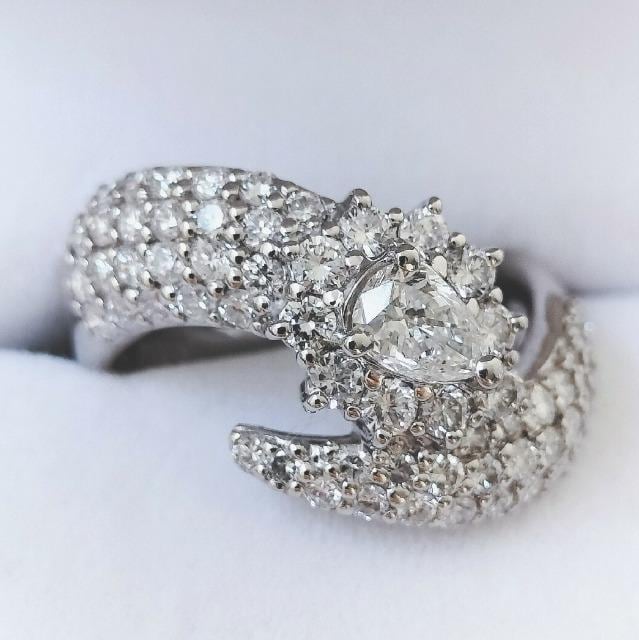 _Ch pF O Pt900 1.18ct 0.35ct 8.8g  ANZT[/v 