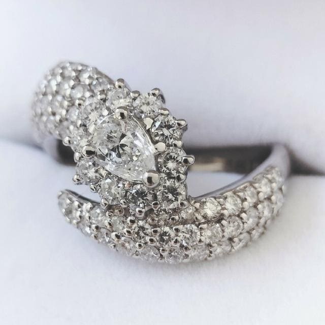 _Ch pF O Pt900 1.18ct 0.35ct 8.8g  ANZT[/v 
