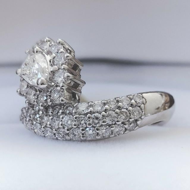_Ch pF O Pt900 1.18ct 0.35ct 8.8g  ANZT[/v 