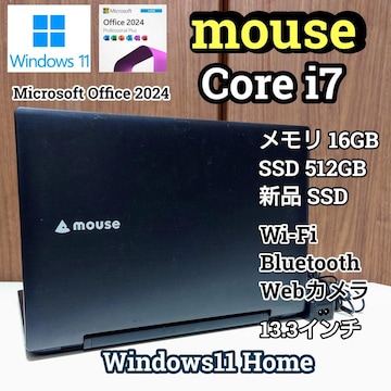 Mouse Computer Corei7 16GB SSD512GB  Windows11 Office2024 J