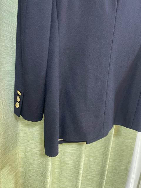 アクアスキュータム Aquascutum 紺ブレ ダブル 金ボタン 裏地