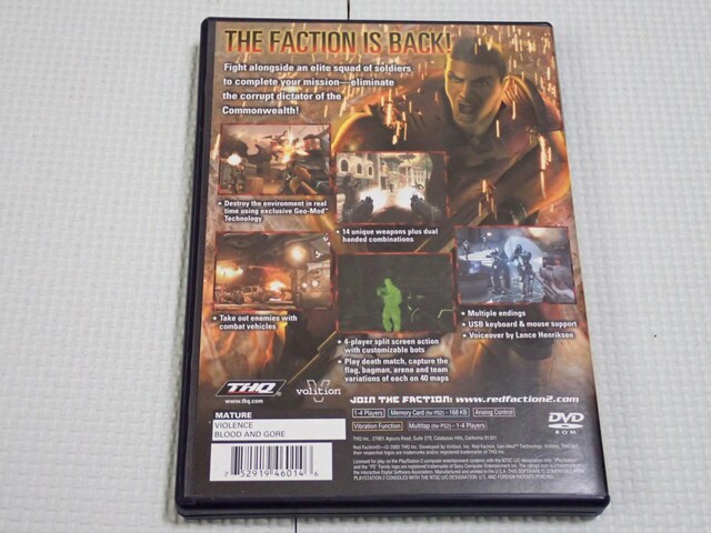 PS2RED FACTION 2 CO kĔŁtEtE\tgt  Q[{/\tg 
