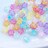 小さな花ビーズ平クリアAB50個