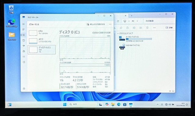 MouseComputer Corei7 16GB SSD512GB Windows11 Office2024 DVD  PC{/Ӌ@ 