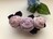 ハンドメイド バレッタ レース糸で編んだ巻き巻き薔薇♪ 紫