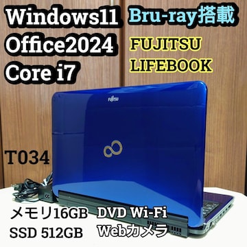 FUJITSU LIFEBOOK Corei7 16GB SSD512GB u[C Windows11 Excel