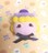 ハンドメイド♪ポンポンフェイスブローチ★ハロウィンver★魔女っ子