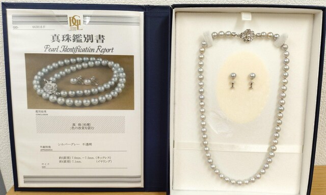 ӕʏt@K14WGp[CO&Vo[O[@p[lbNX@7.0mm`7.5mm 46cm@Silver t 