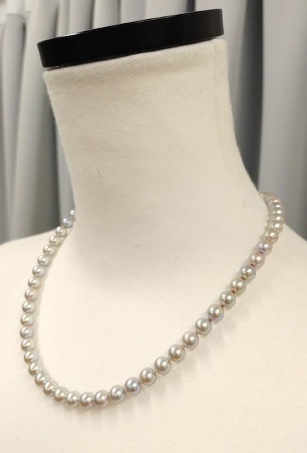 ӕʏt@K14WGp[CO&Vo[O[@p[lbNX@7.0mm`7.5mm 46cm@Silver t