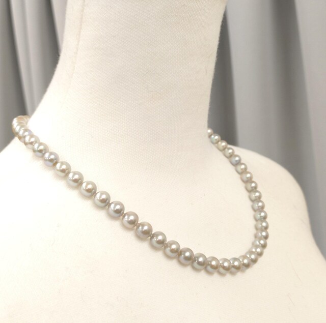 ӕʏt@K14WGp[CO&Vo[O[@p[lbNX@7.0mm`7.5mm 46cm@Silver t