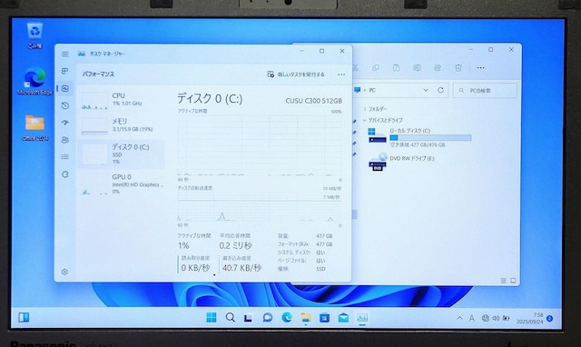 Panasonic Let'snote Corei7 16GB SSD512GB Windows11 Office2024  PC{/Ӌ@ 