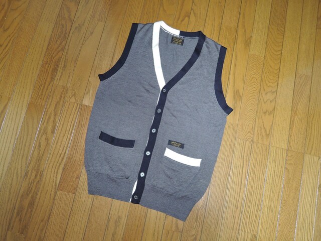 NEIGHBORHOODlCo[tbh jbg J[fBK xXg S Dn  2FACE CARDIGAN VEST  uh 