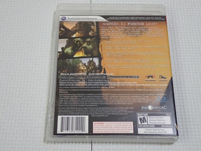PS3RESISTANCE 2 CO kĔŁtEtE\tgt  Q[{/\tg 