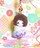 ハンドメイド♪ポンポン根付けマスコット『こけし風お着物ちゃん』紫色★ひな祭りにも★