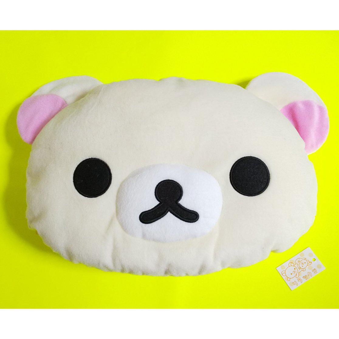 リラックマ★フェイスクッション★コリラックマ★中古品 レア！リラックマ☆フェイスクッション☆コリラックマ☆中古品