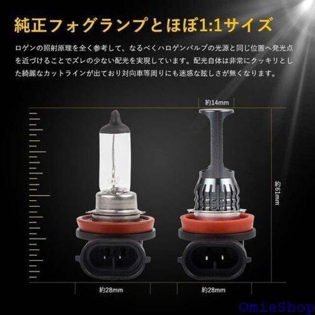 MAZERO LEDtHOv H8 H11 H16 t@X ̌^ 12V ԗp LEDCg 2 283  /oCN