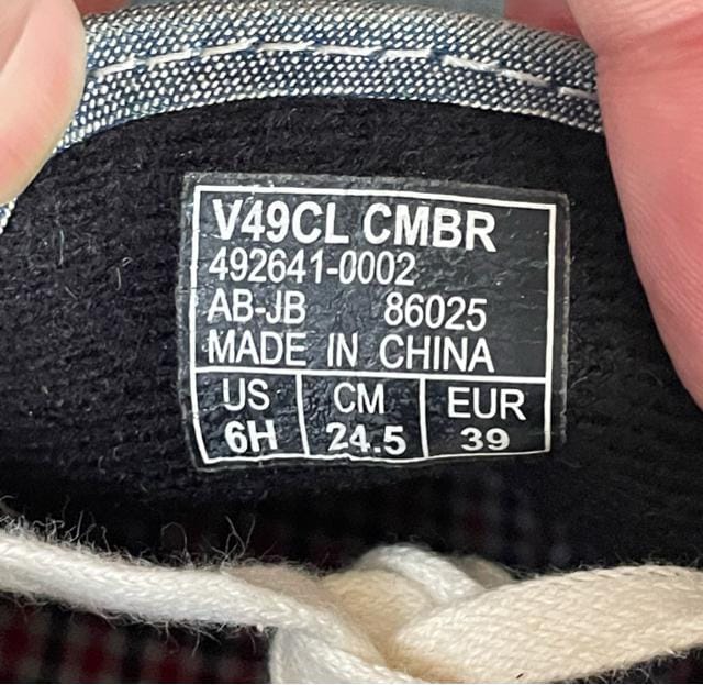 Á@VANSCHUKKA/`bJ/V49CL CMBR/Vu[/[JbgXj[J[/fj24.5cm fB[X