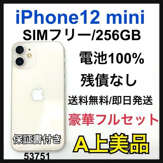 A 100% iPhone 12 mini 256 GB SIMt[ {   Ɠd/AV 