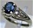 Pt900 プラチナ リング 指輪 サファイヤ ダイヤ4ヶ入0.08ct