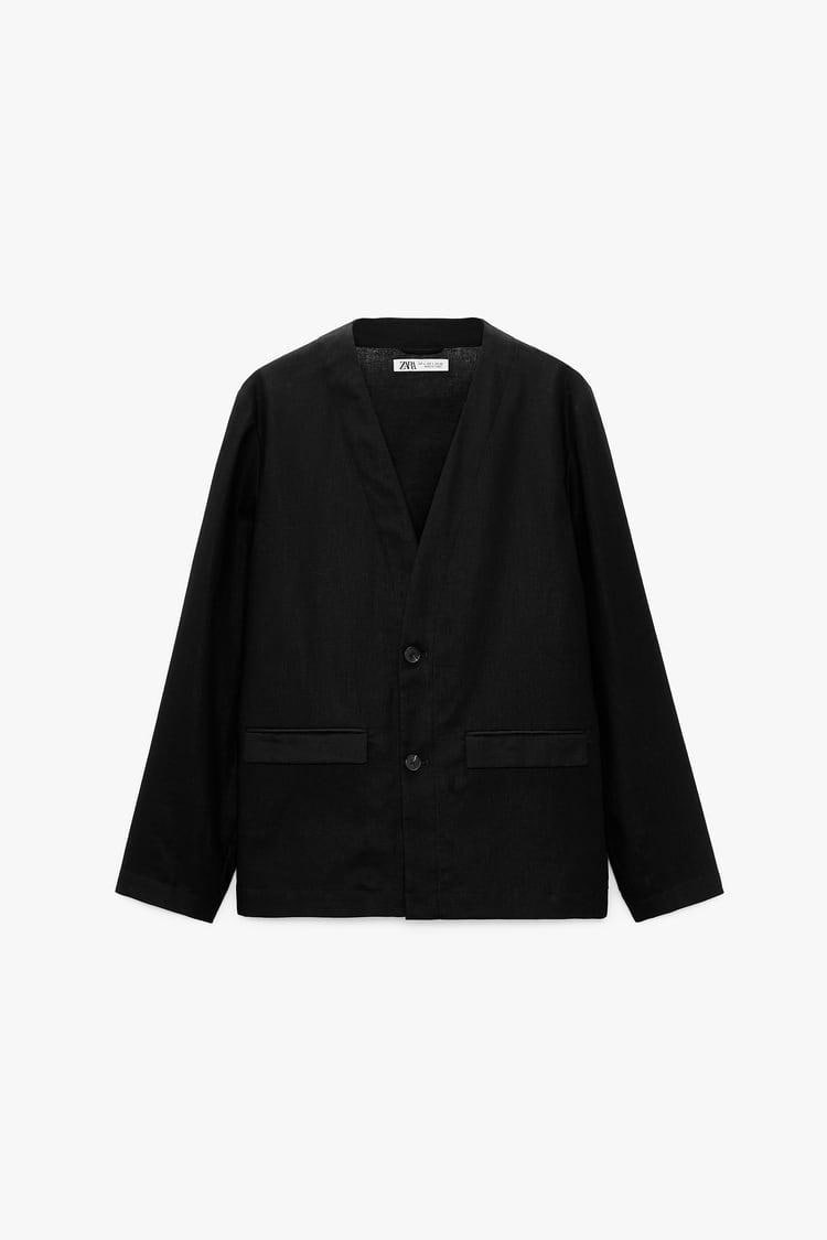 ☆ドイツ発*ZARA*新作*リネンブレザー/BLACK☆ ☆ドイツ発*ZARA*新作*リネンブレザー/DARK BROWN☆