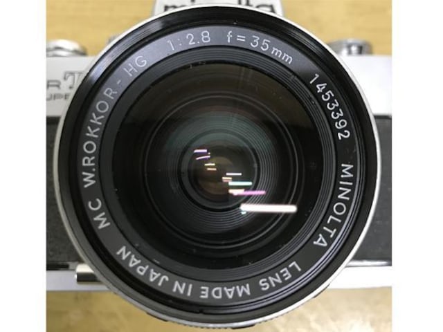 Minolta ~m^ SRT SUPER {fB MC W.ROKKOR-HG 1:2.8 f=35mm Y WN  Ɠd/AV 