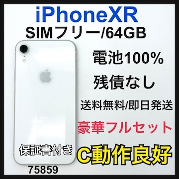 A 100% iPhone XR 64 GB zCg@SIMt[@{