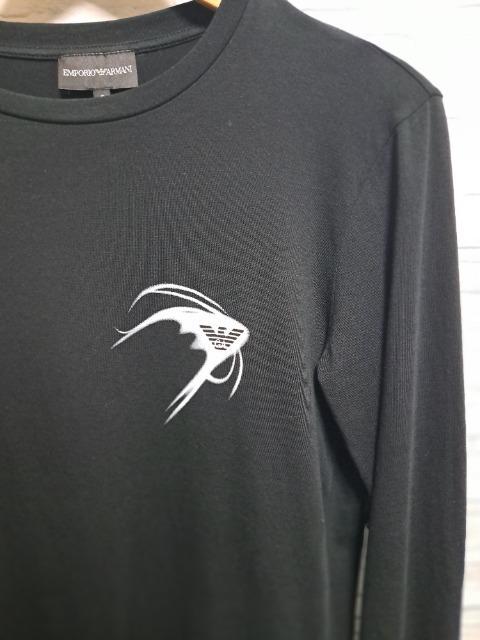 国内即発★EMPORIO ARMANI★イーグルロゴ ロングTシャツ ☆EMPORIO ARMANI エンポリオ アルマーニ ロゴ イーグル 長袖T