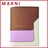新品マルニ レザー 二つ折り財布 茶色×パープル MARNI