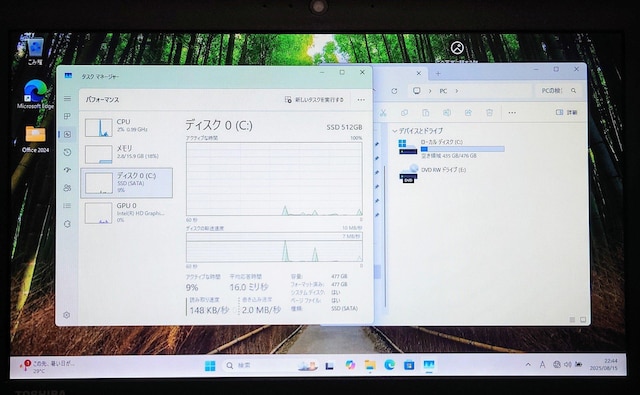 TOSHIBA dynabook Corei5 16GB SSD512GB Office2024 DVD WebJ  PC{/Ӌ@ 