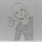 オリジナルイラスト 手描きイラスト 「なんでなん?」 ハンドメイド 絵 原画 モノクロ アナログ 女の子 illustration